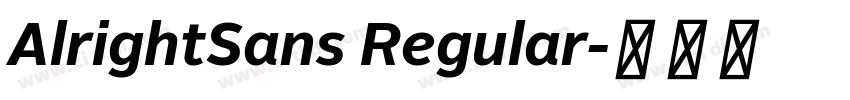 AlrightSans Regular字体转换